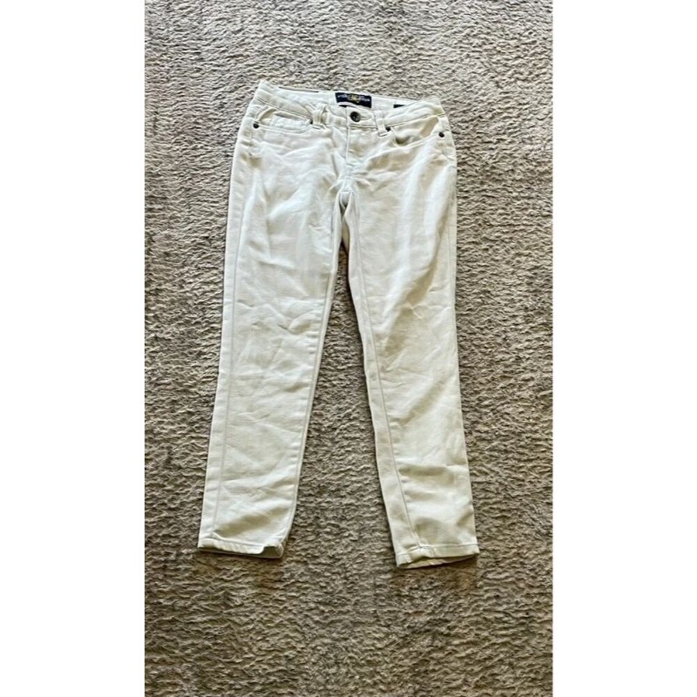 Lucky Brand Cream White Skinny Jeans Ankle Length Size 7 Womens Denim Low Rise